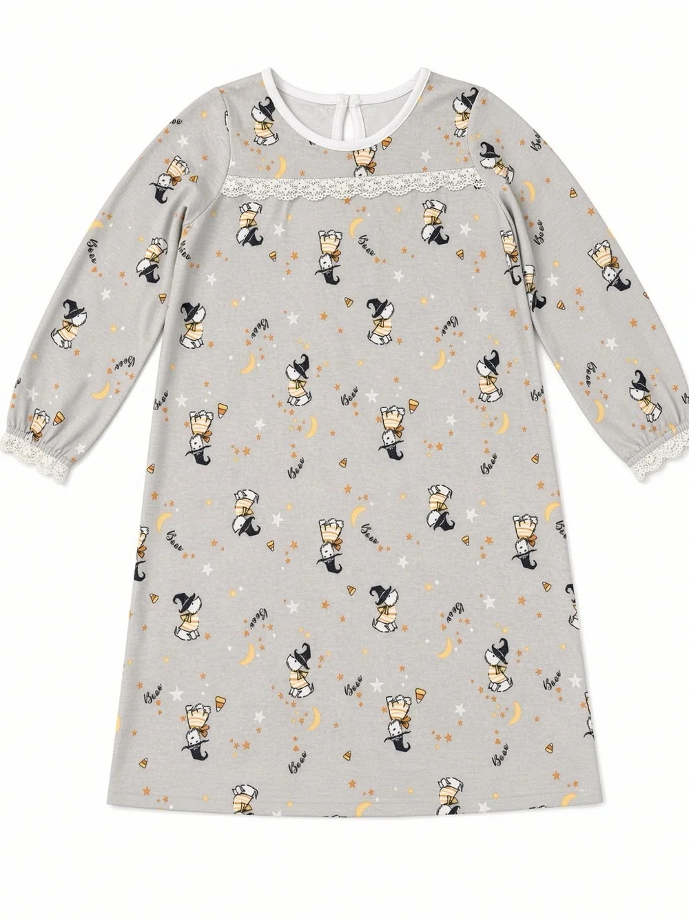 Laura Ashley Girls 2T Witch Scotty Halloween Nightgown NWT